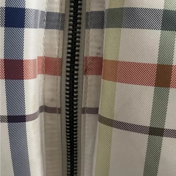 Coach Down Puffer Jacket 83128 Shearing collar plaid leather tattersall Large - Picture 11 of 13